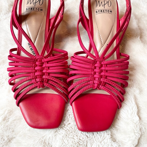 Impo Stretch Eden Red Memory Foam Open Toe Sandal 8 - Picture 5 of 10
